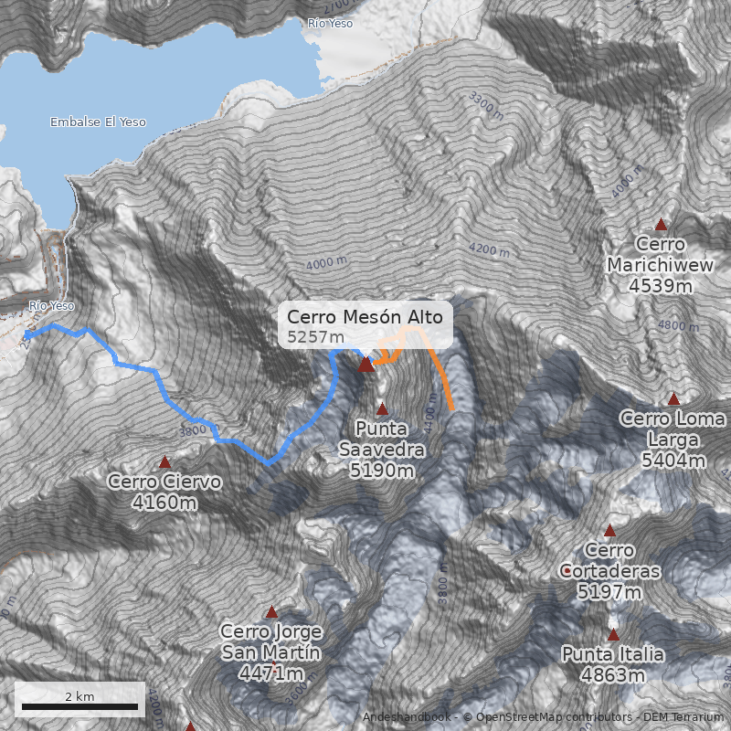 Mapa Cerro Mesón Alto