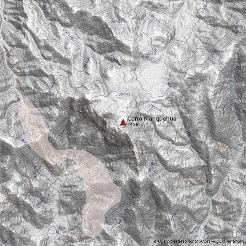 Mapa Cerro Manquehua