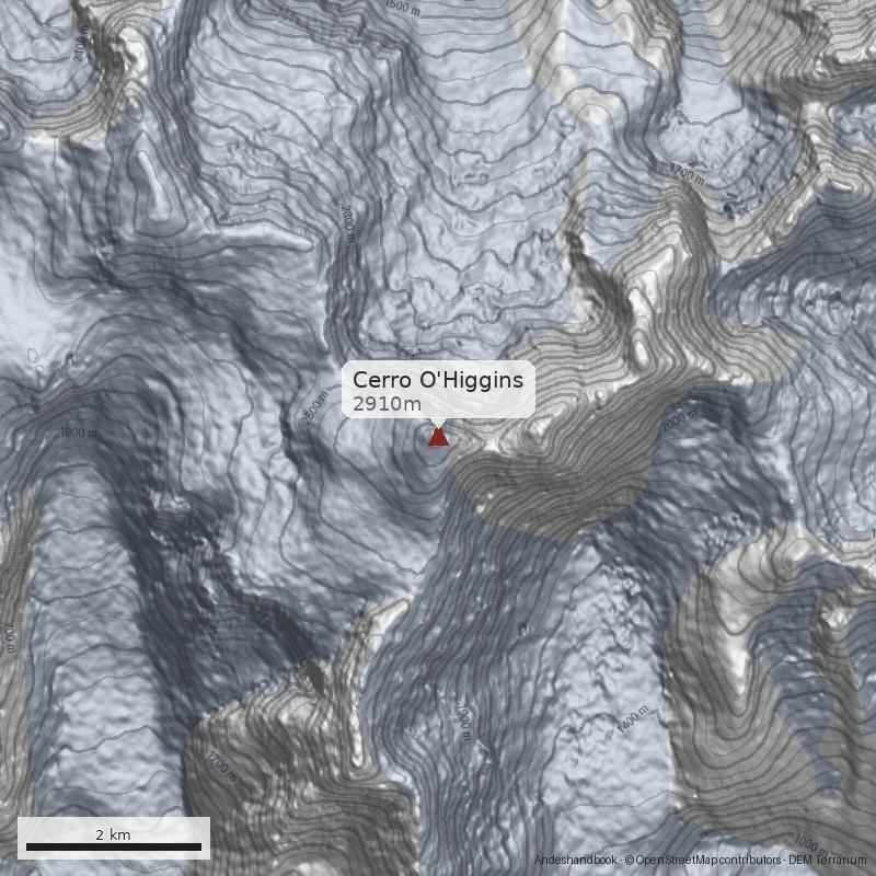 Mapa Cerro O'Higgins