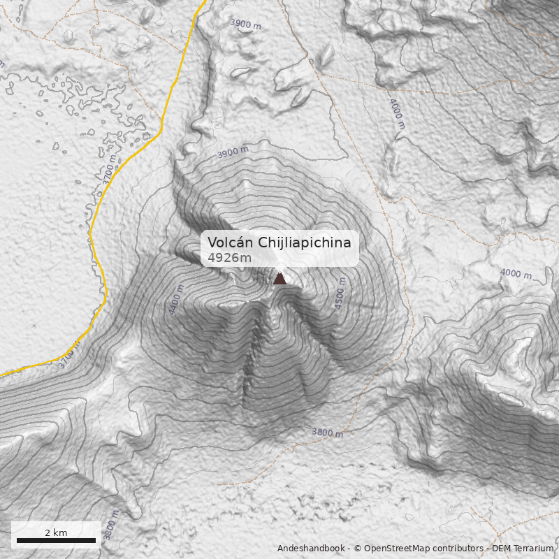 Mapa Volcán Chijliapichina