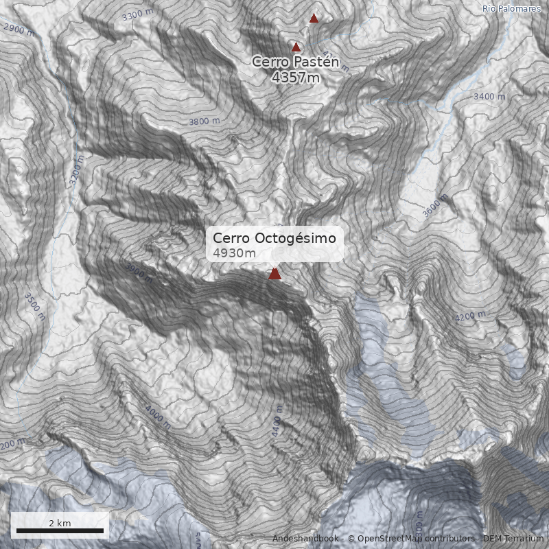 Mapa Cerro Octogésimo
