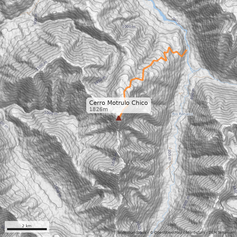 Mapa Cerro Motrulo Chico