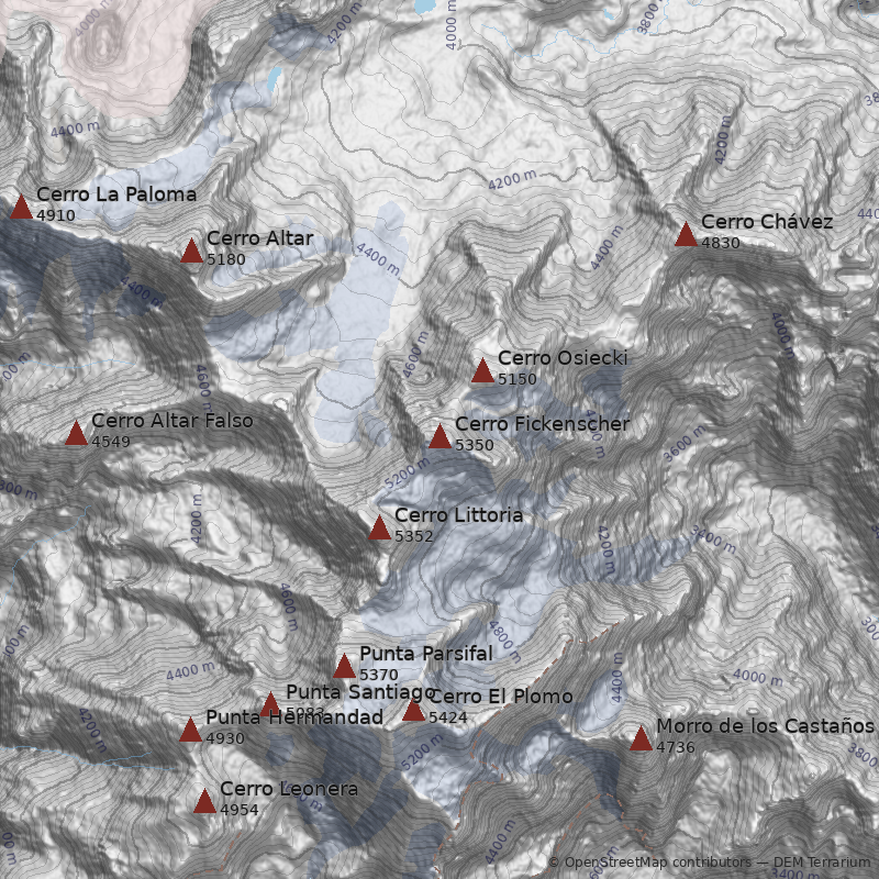 Mapa Cerro Fickenscher