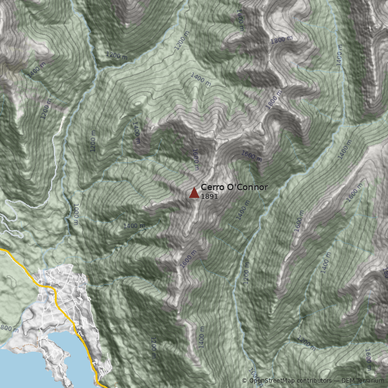 Mapa Cerro O'Connor