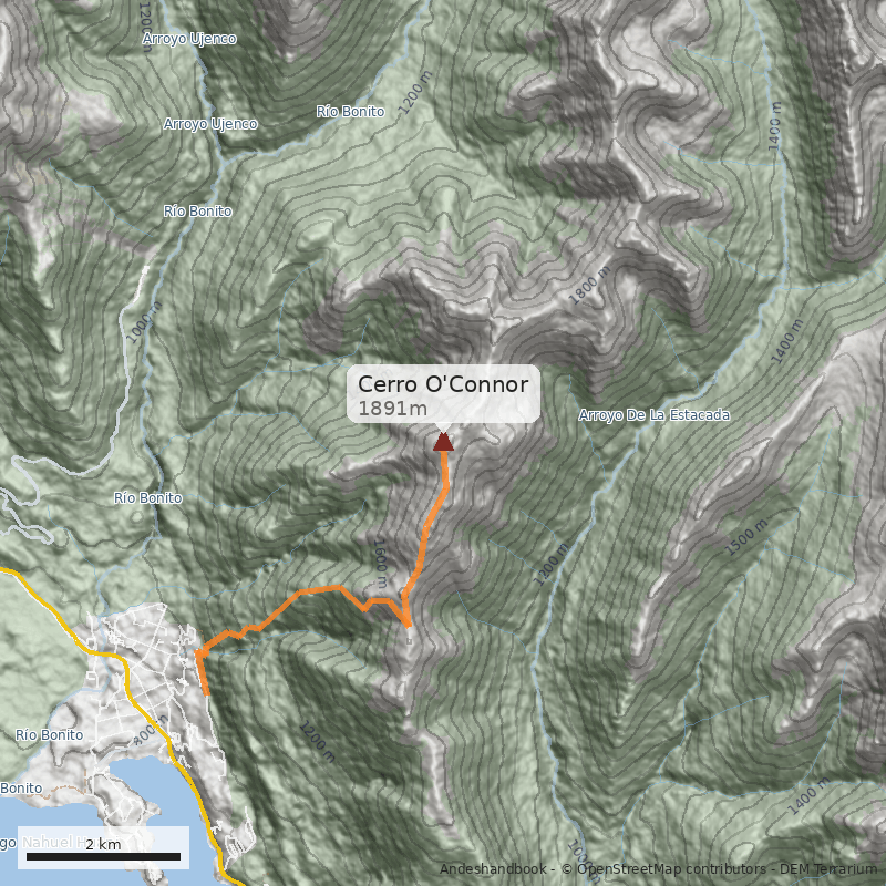 Mapa Cerro O'Connor