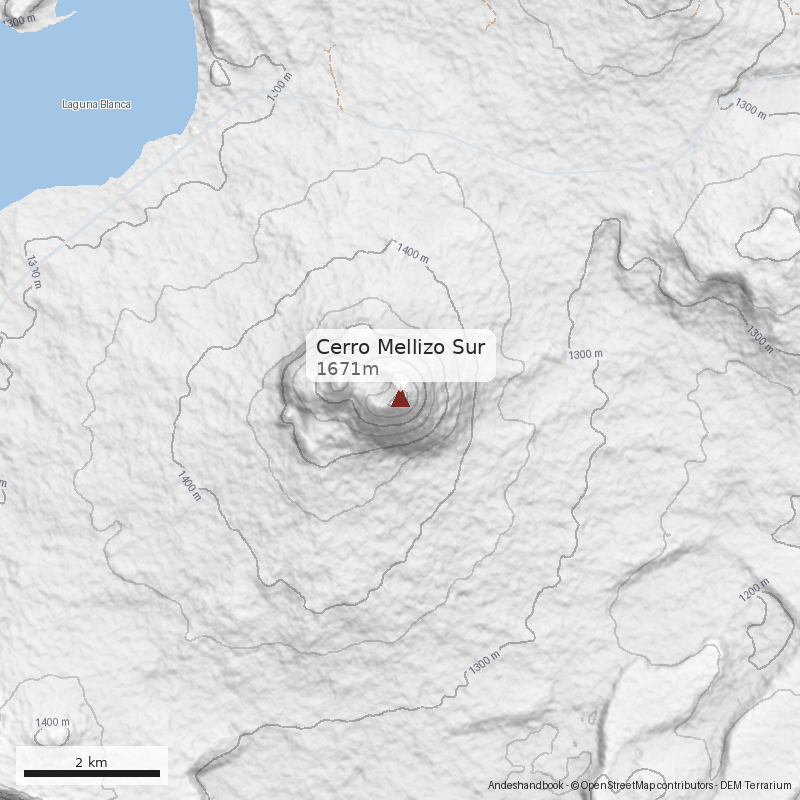 Mapa Cerro Mellizo Sur