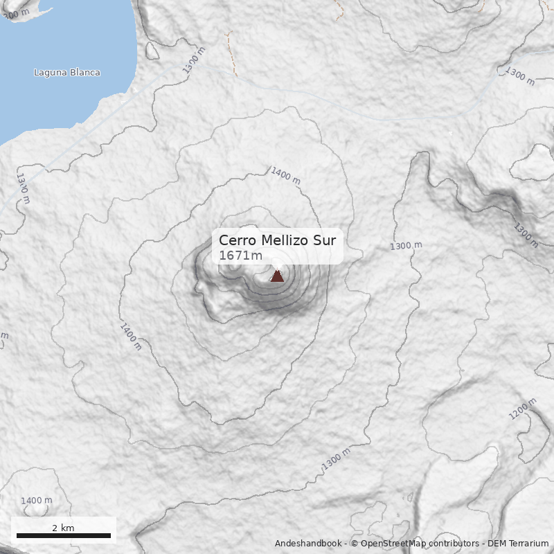 Mapa Cerro Mellizo Sur