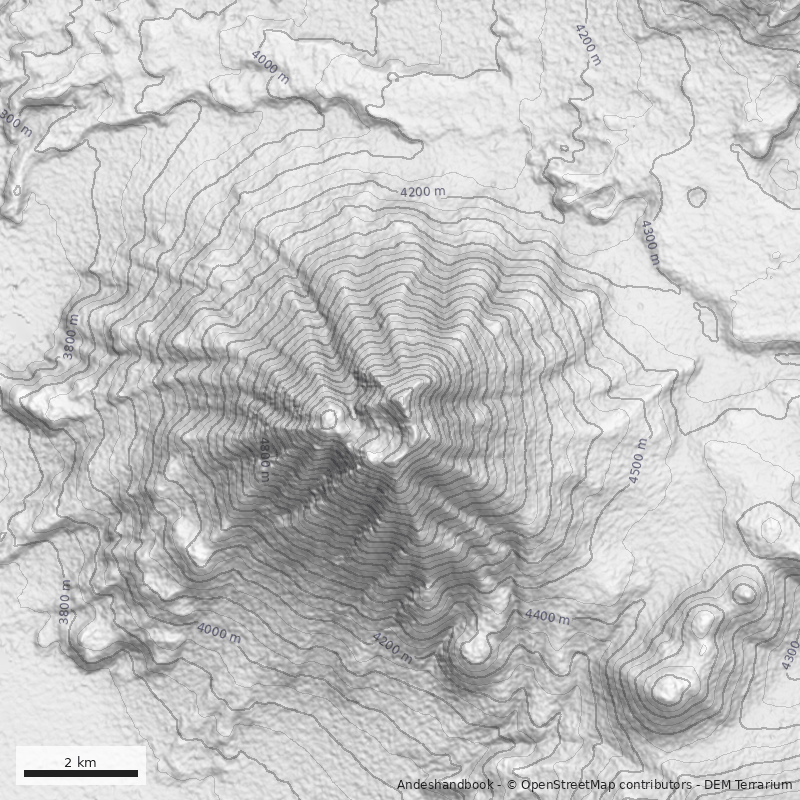 Mapa Volcán Araral