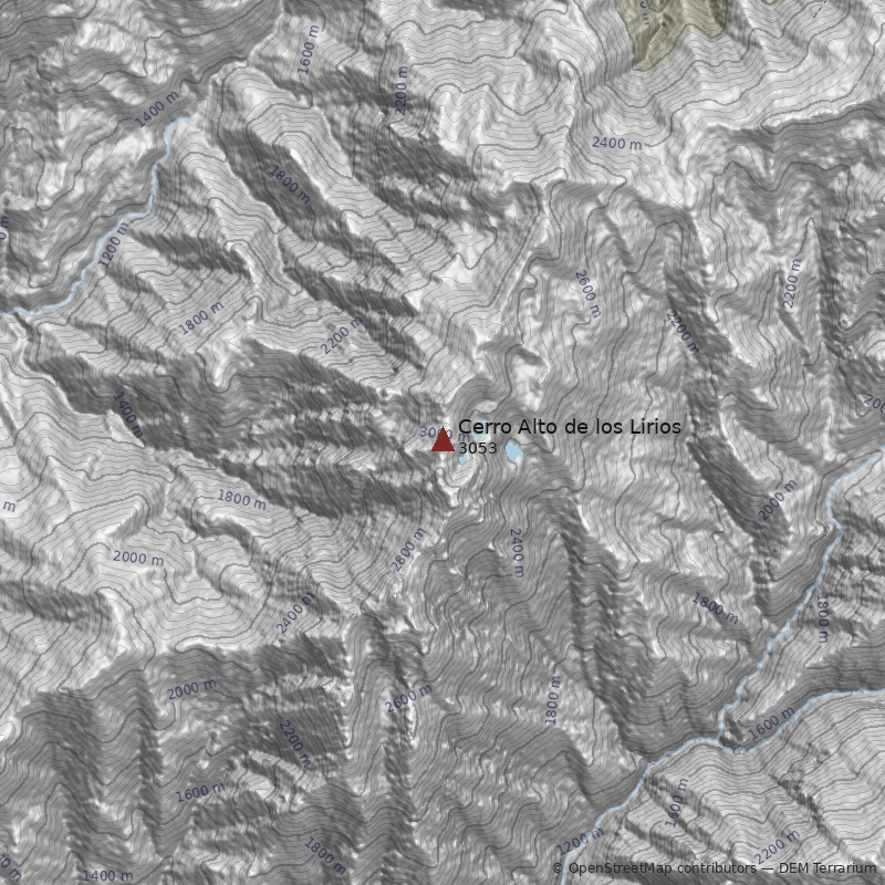 Mapa Cerro Alto de los Lirios