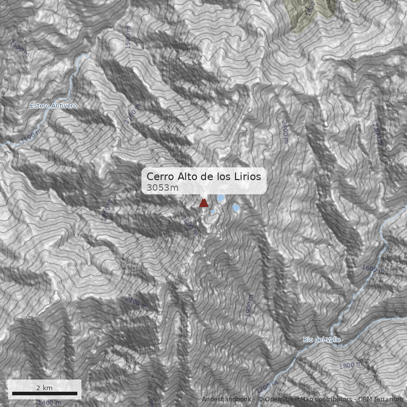 Mapa Cerro Alto de los Lirios