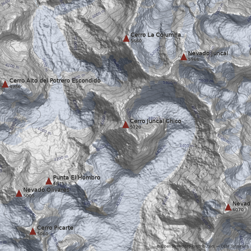Mapa Cerro Juncal Chico