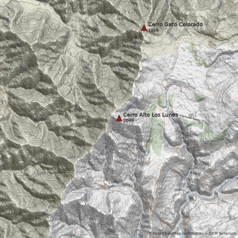 Mapa Cerro Alto Los Lunes