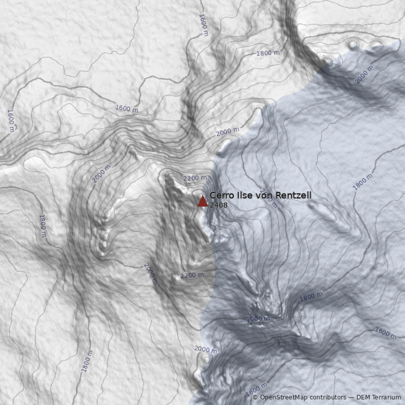 Mapa Cerro Ilse von Rentzell