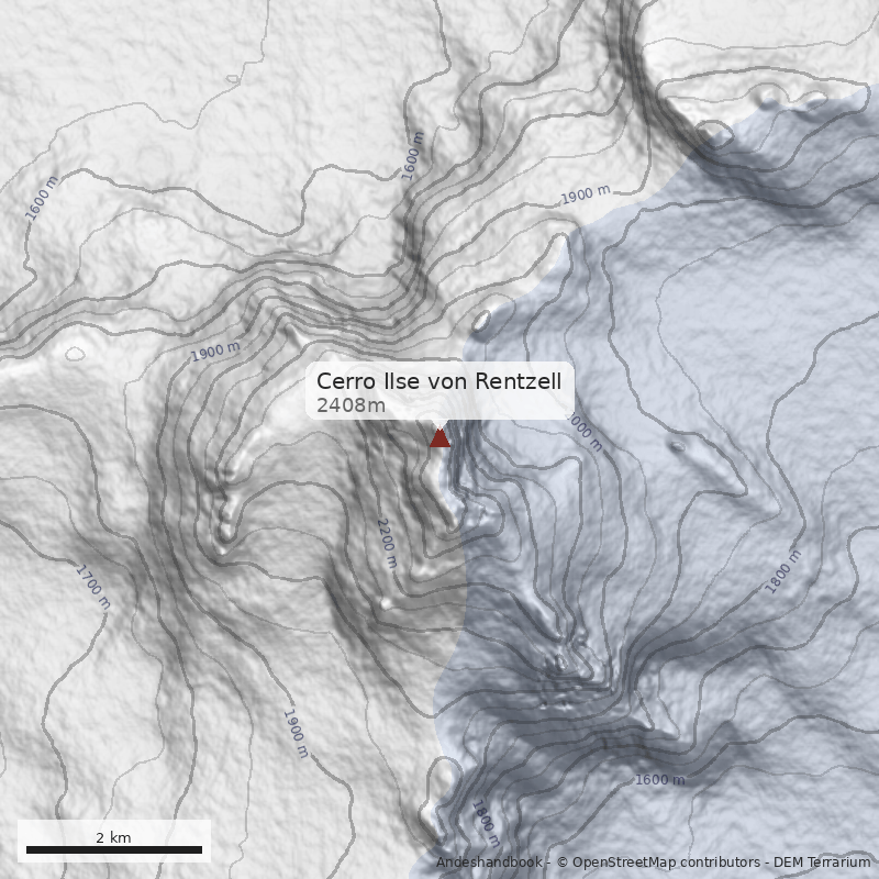 Mapa Cerro Ilse von Rentzell