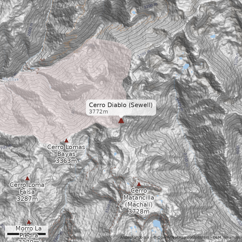 Mapa Cerro Diablo (Sewell)