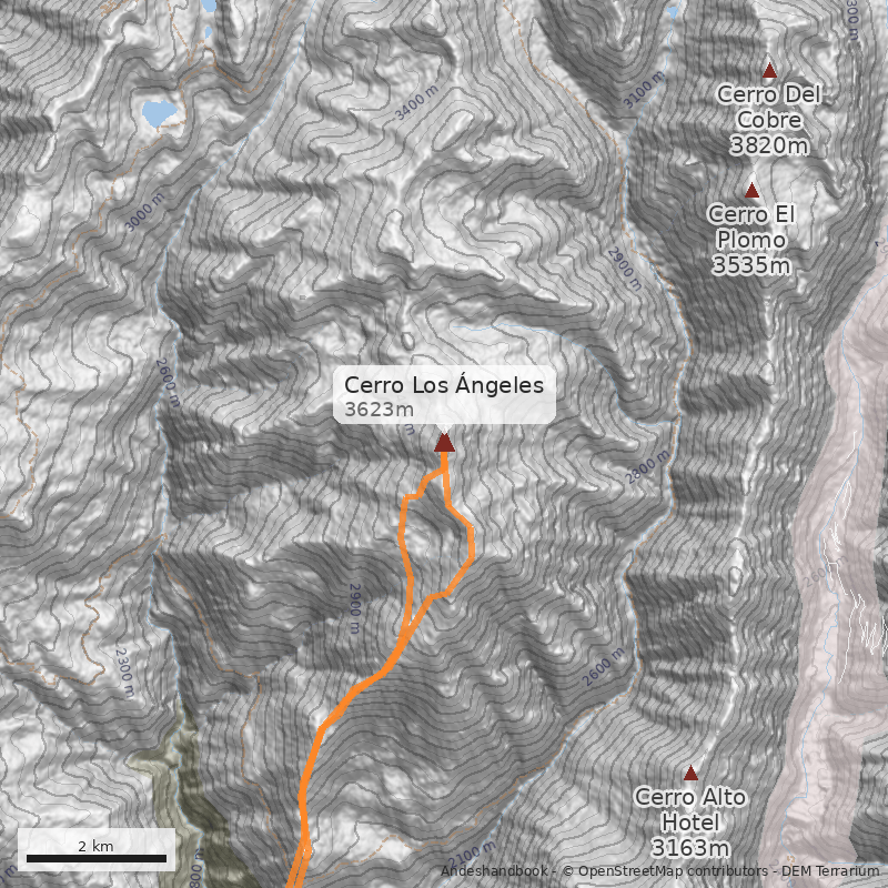 Mapa Cerro Los Ángeles