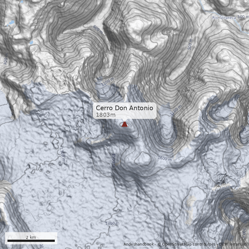 Mapa Cerro Don Antonio