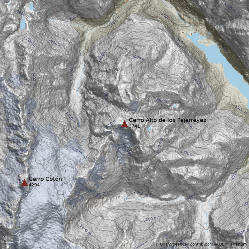 Mapa Cerro Alto de los Pejerreyes