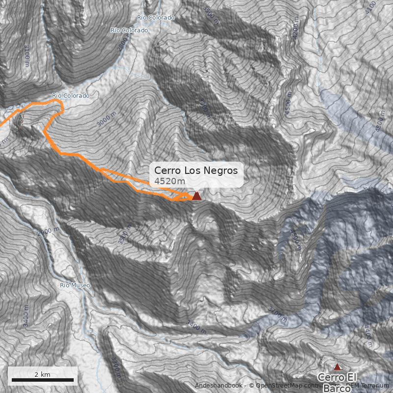 Mapa Cerro Los Negros