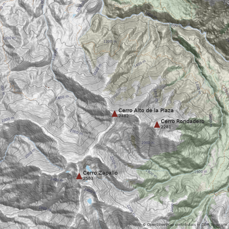 Mapa Cerro Alto de la Plaza