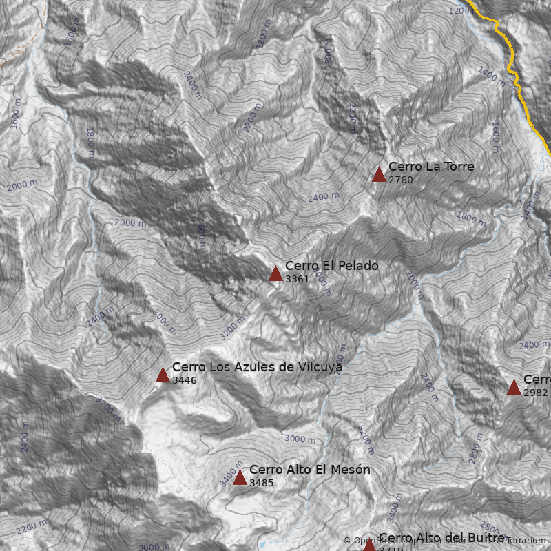 Mapa Cerro El Pelado