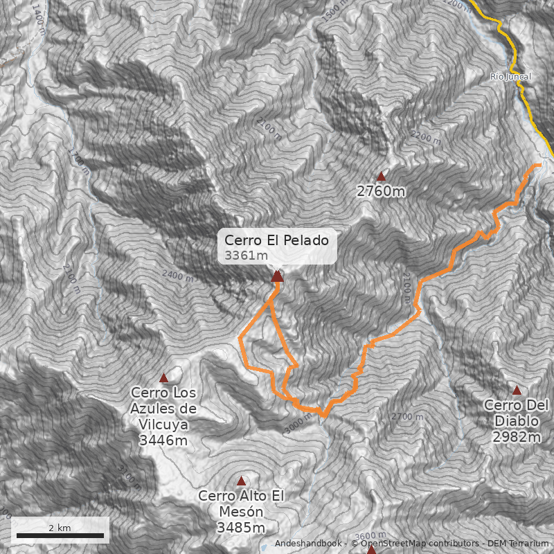 Mapa Cerro El Pelado