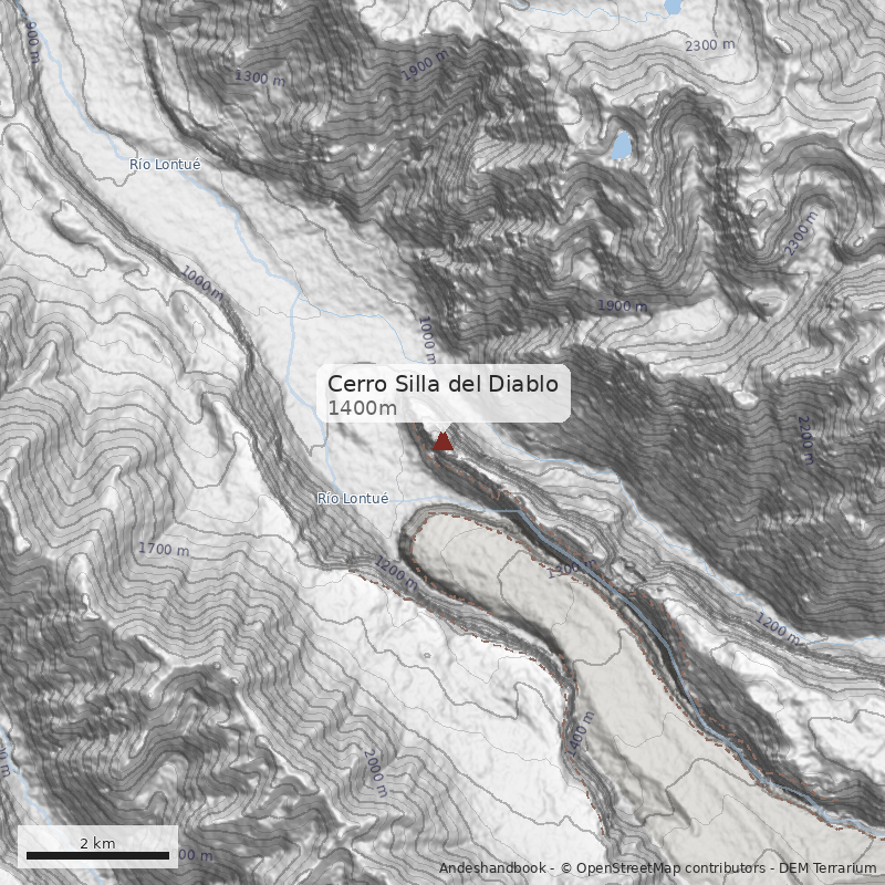 Mapa Cerro Silla del Diablo
