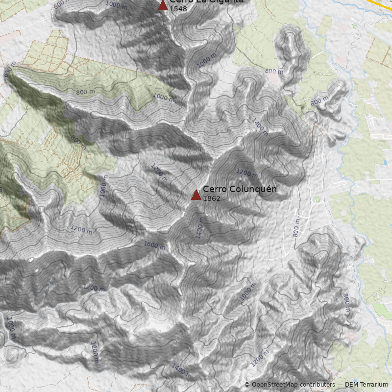 Mapa Cerro Colunquén