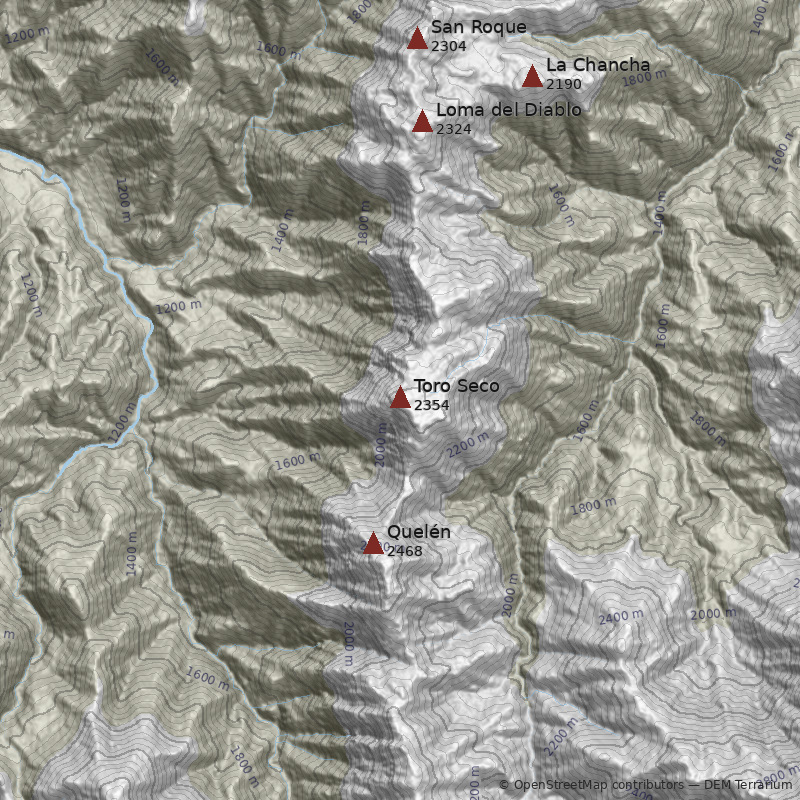 Mapa Cerro Toro Seco