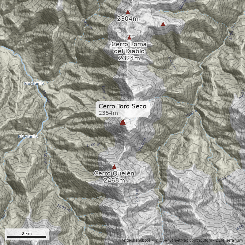Mapa Cerro Toro Seco