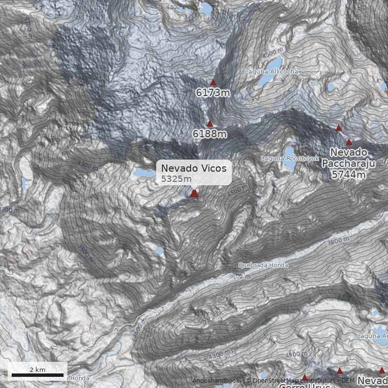Mapa Nevado Vicos
