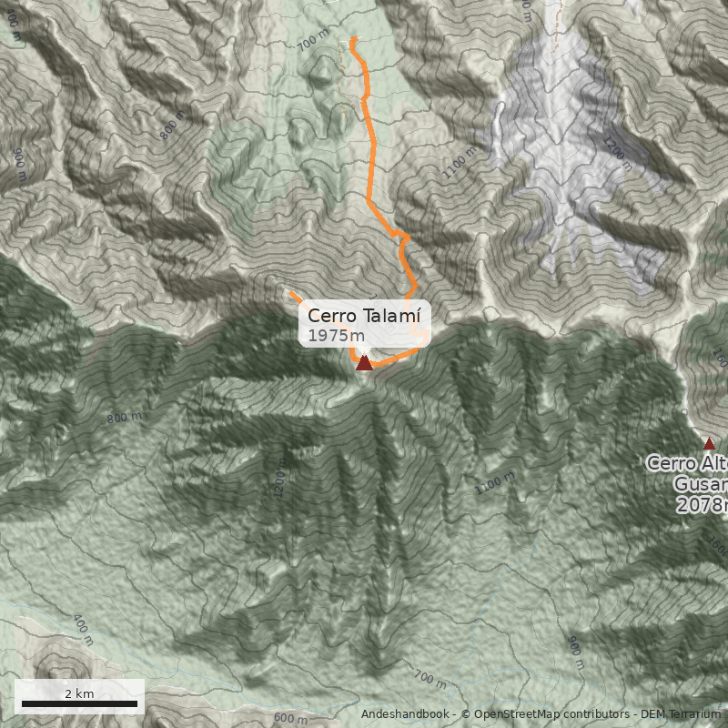 Mapa Cerro Talamí