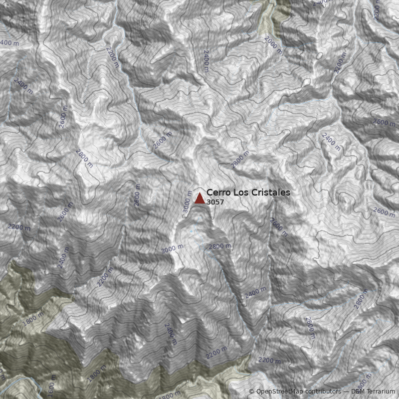 Mapa Cerro Los Cristales