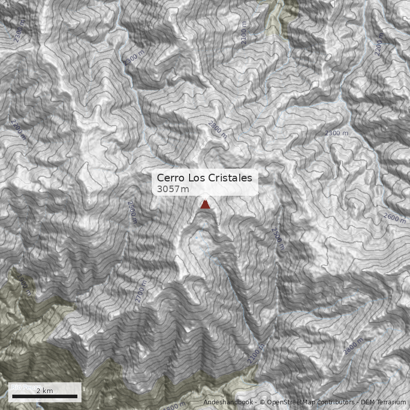 Mapa Cerro Los Cristales