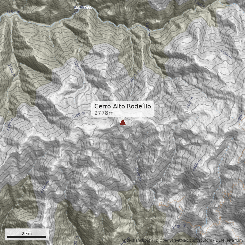 Mapa Cerro Alto Rodeíllo
