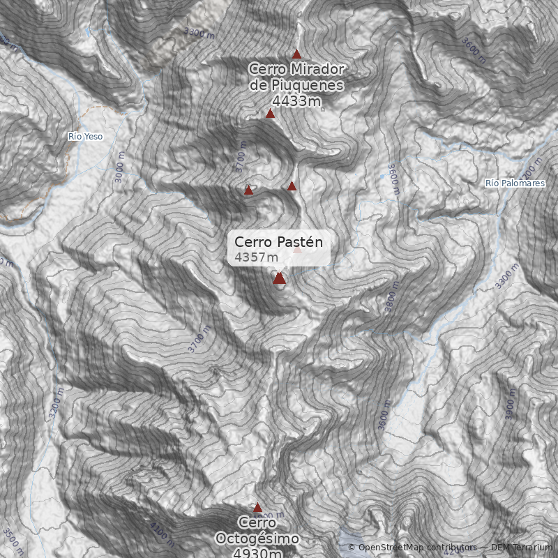 Mapa Cerro Pastén