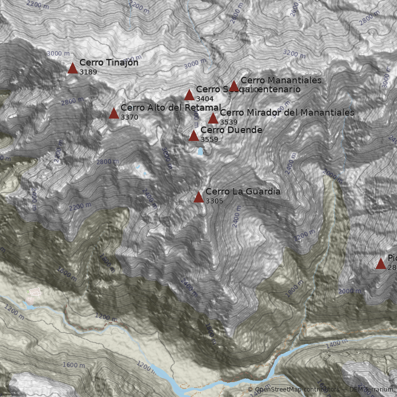 Mapa Cerro La Guardia