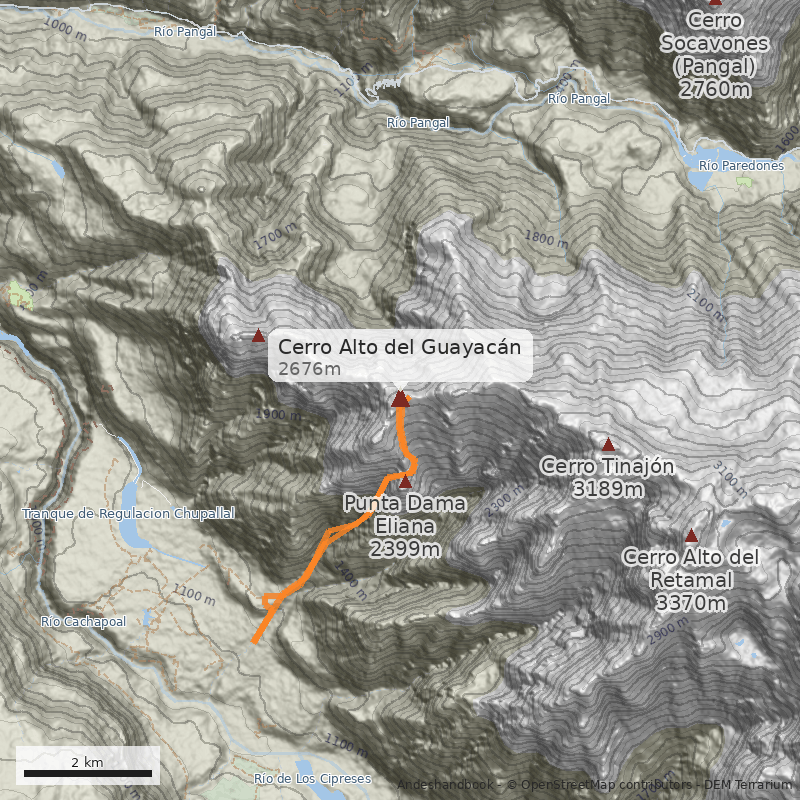 Mapa Cerro Alto del Guayacán