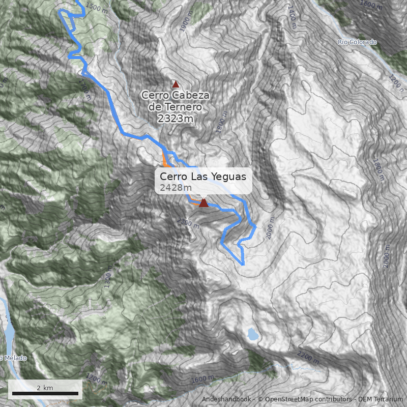 Mapa Cerro Las Yeguas
