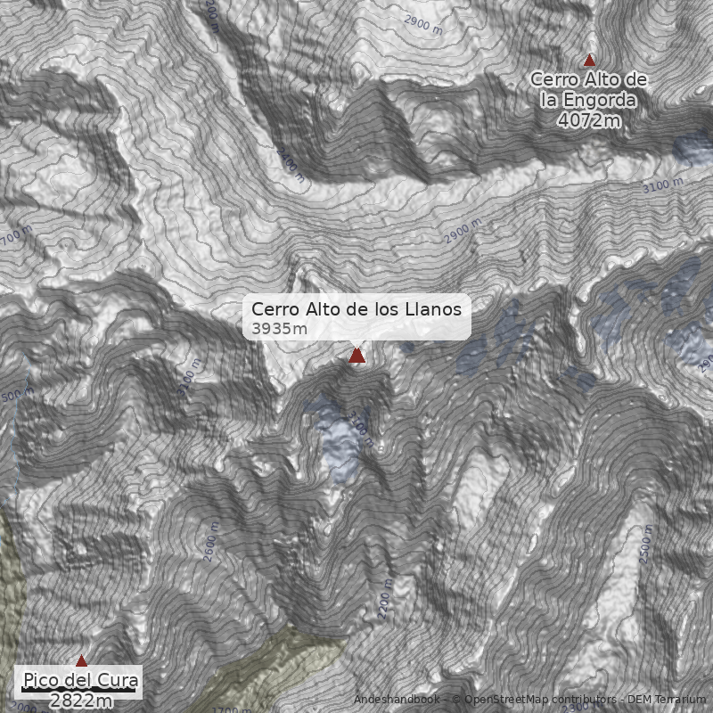 Mapa Cerro Alto de los Llanos