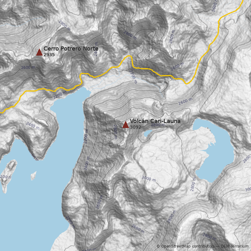 Mapa Volcán Cari-Launa