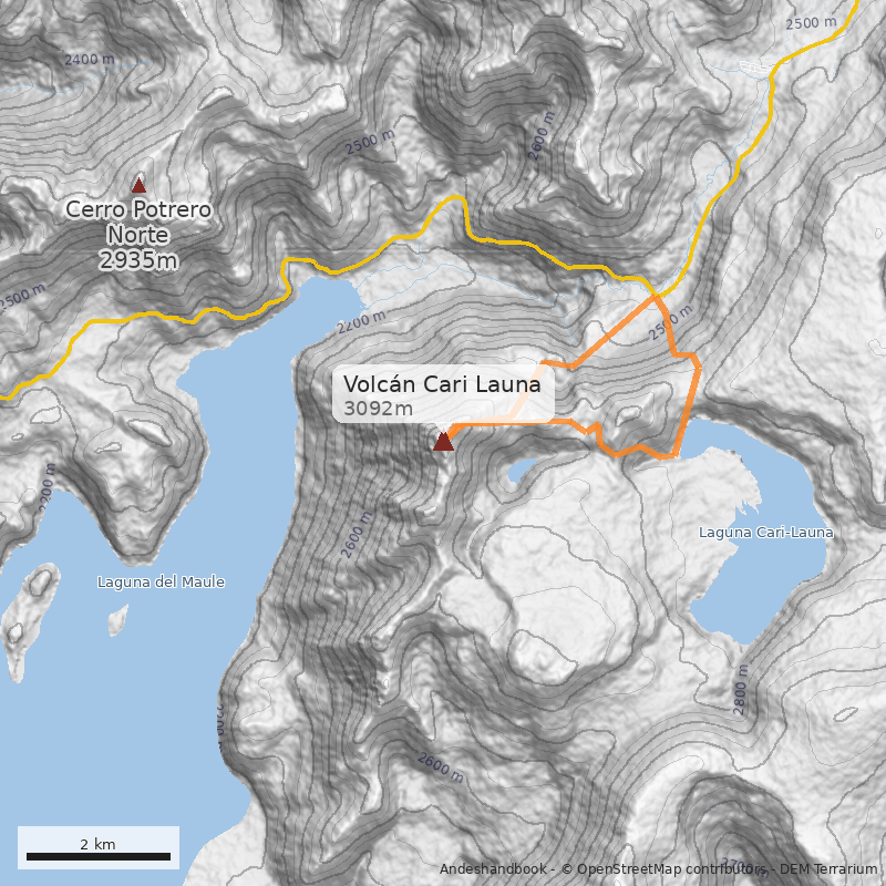 Mapa Volcán Cari Launa