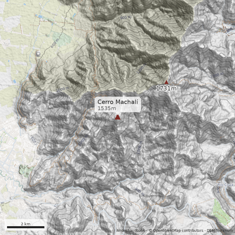 Mapa Cerro Machalí