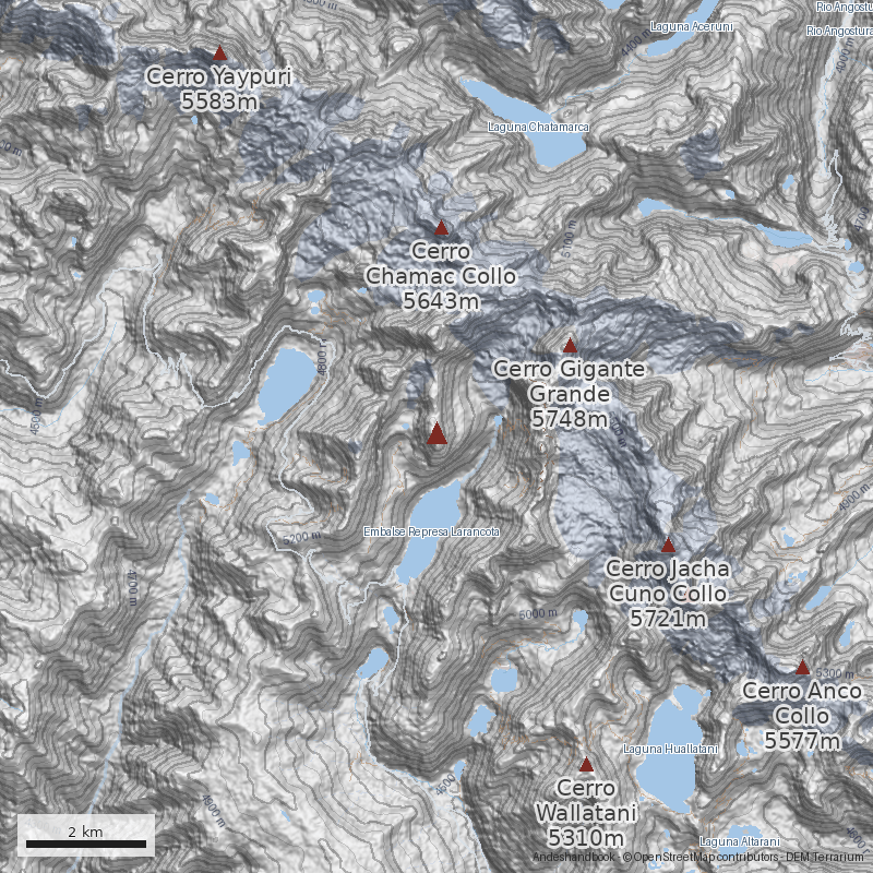 Mapa Cerro San Francisco (Quimsa Cruz)