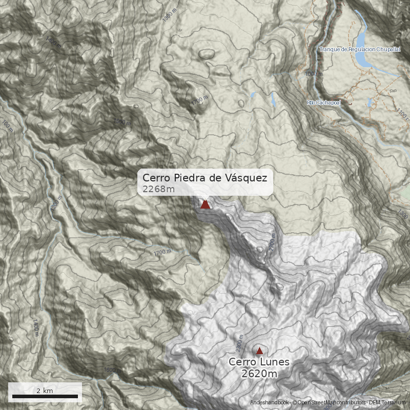 Mapa Cerro Piedra de Vásquez