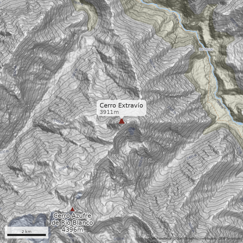Mapa Cerro Extravío