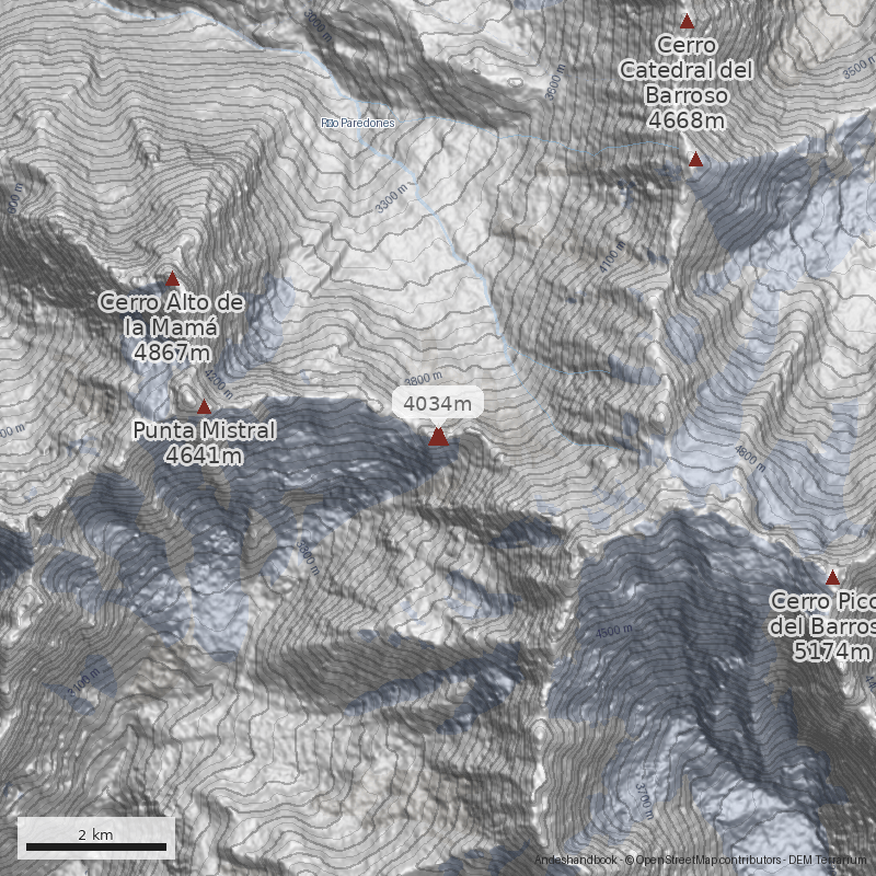 Mapa Cerro Mirador de la Calería