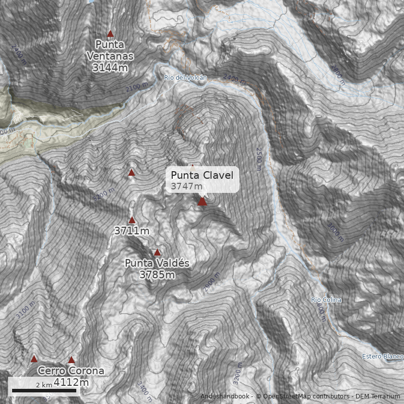 Mapa Punta Clavel
