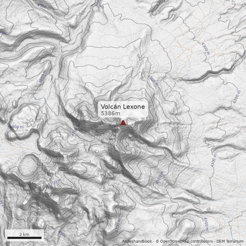 Mapa Volcán Lexone
