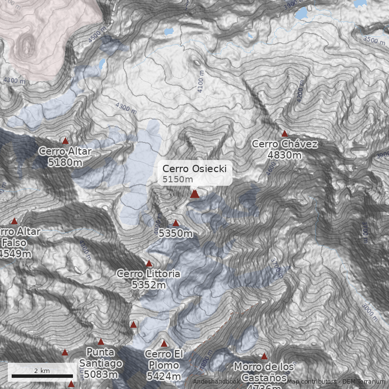 Mapa Cerro Osiecki